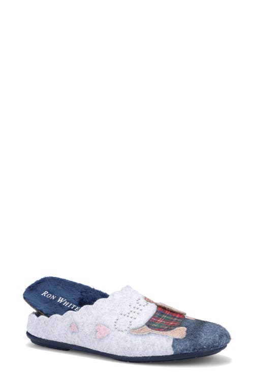 Ron White Lupin Wool Felt Slipper In Blue