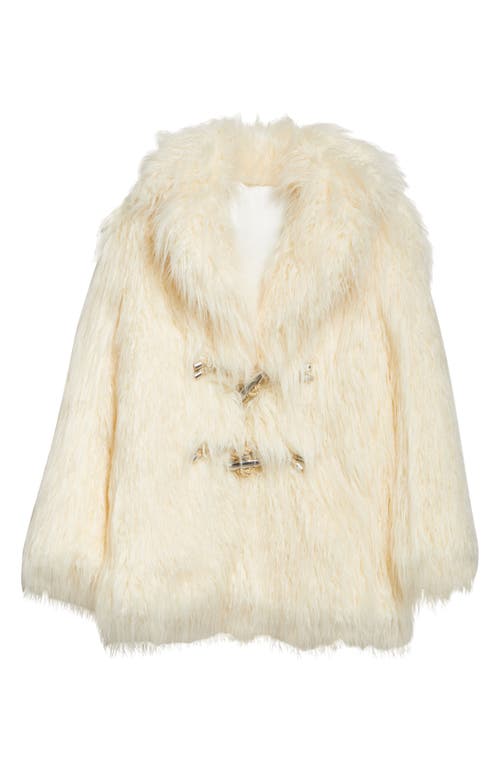 RABANNE RABANNE FAUX SHEARLING DUFFLE COAT