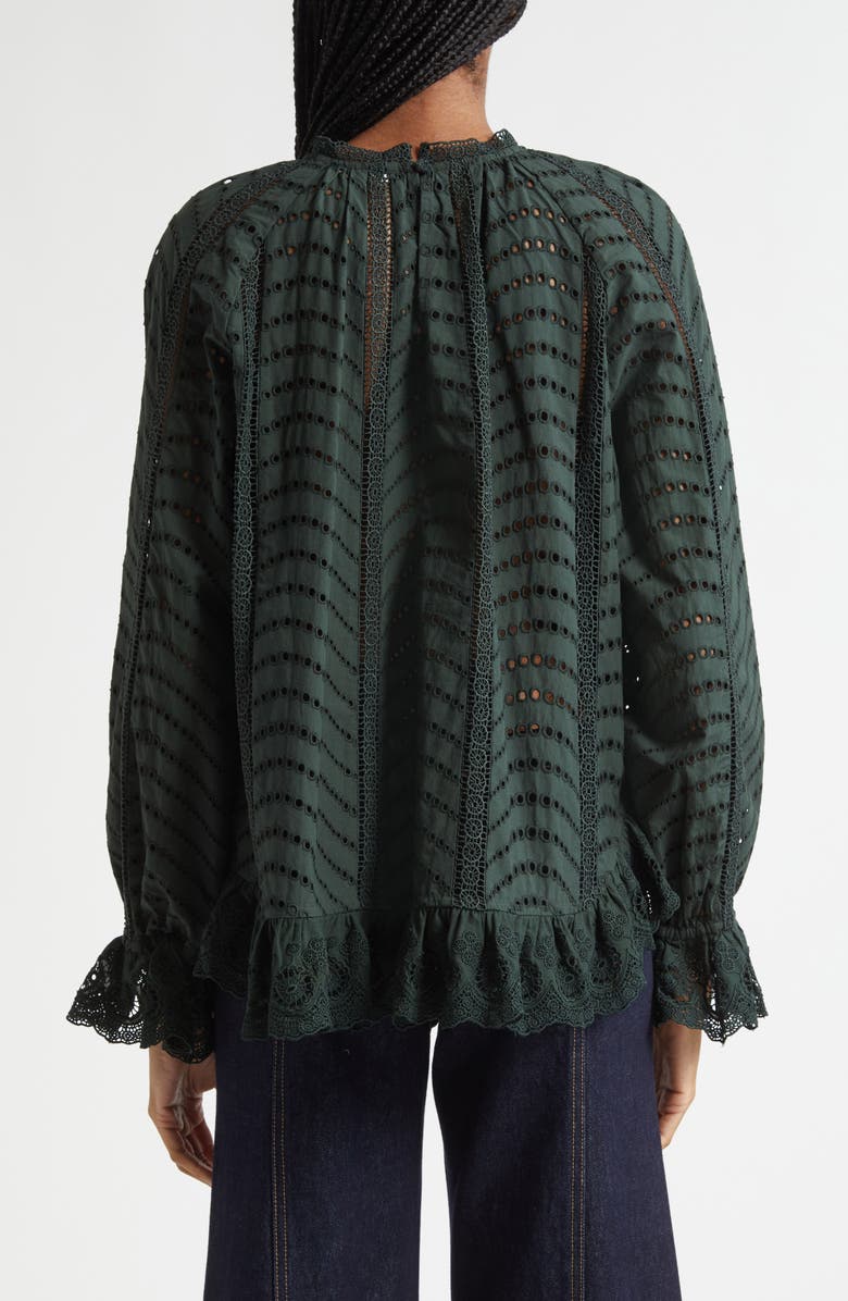 Marcella Eyelet Ruffle Top