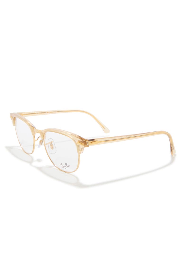 53mm Square Optical Glasses, Main, color, BROWN