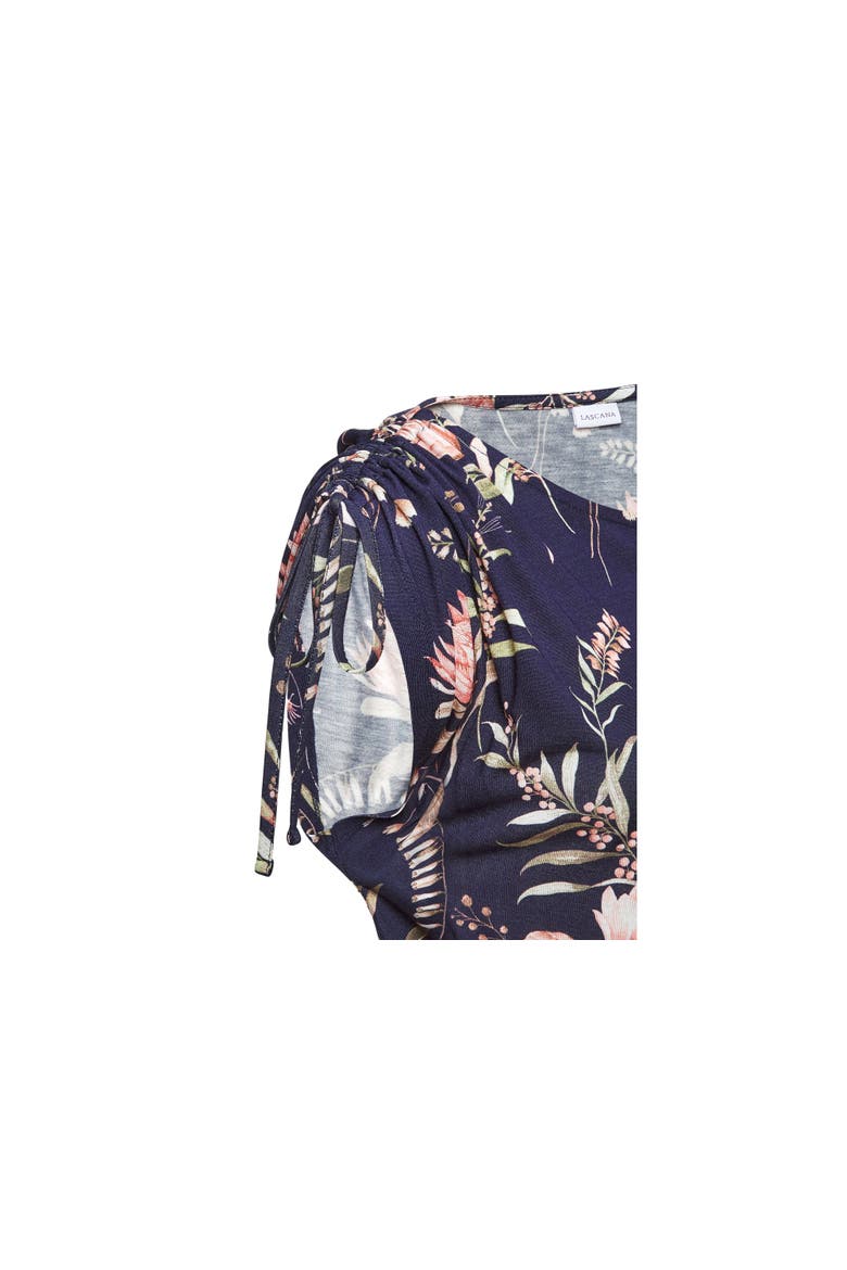 Tie Detail Dress, Alternate, color, Navy Printed