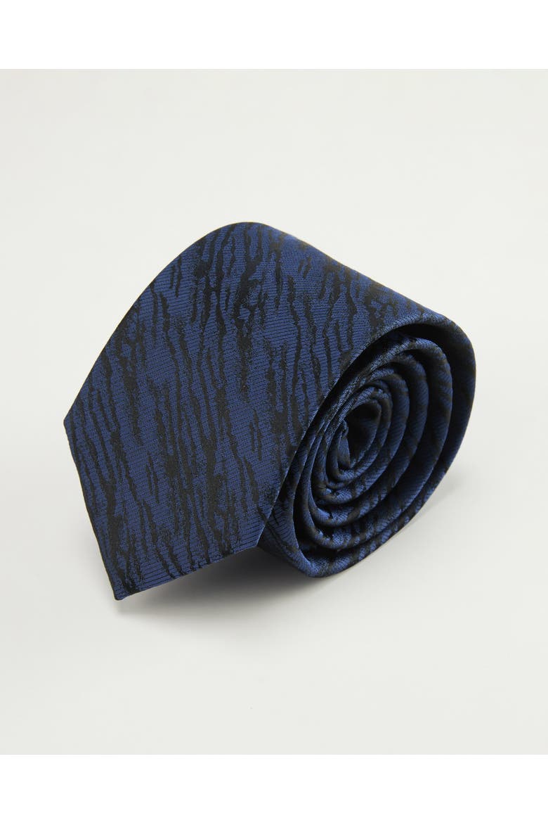 Savannah Stripes Silk Jacquard Tie, Main, color, Midnight Blue
