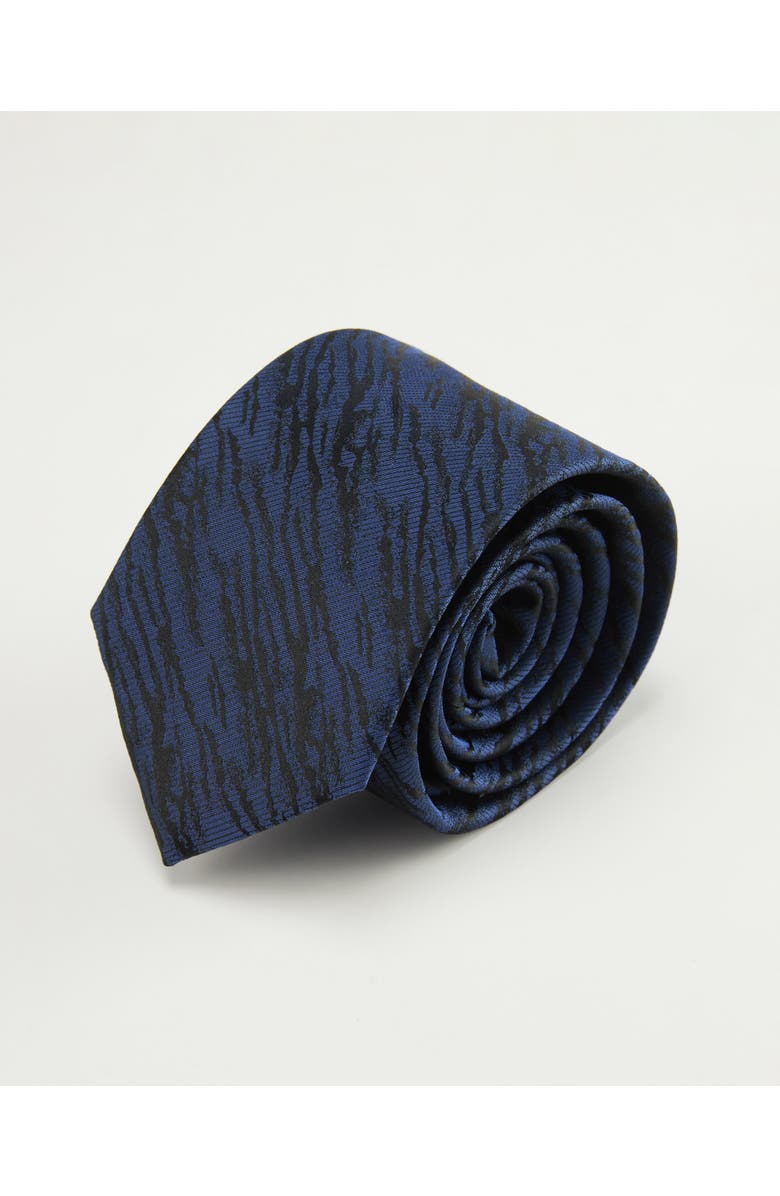 Knottery & Co Savannah Stripes Silk Jacquard Tie, Main, color, Midnight Blue