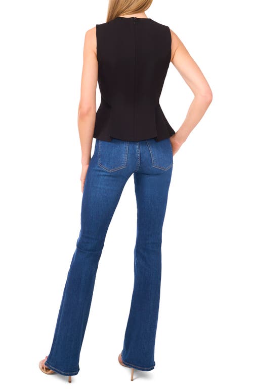 Ted Baker Peplum Ponte Knit Tank In Black