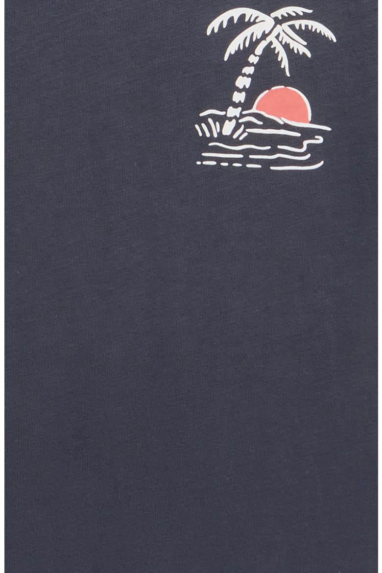 Kids' Palm Sun Washed Graphic T-Shirt, Alternate, color, DUNE NAVY
