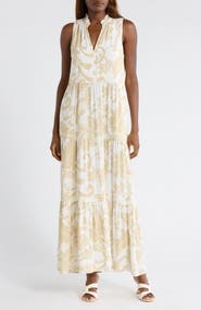 Vince Camuto Sleeveless Tiered Maxi Dress