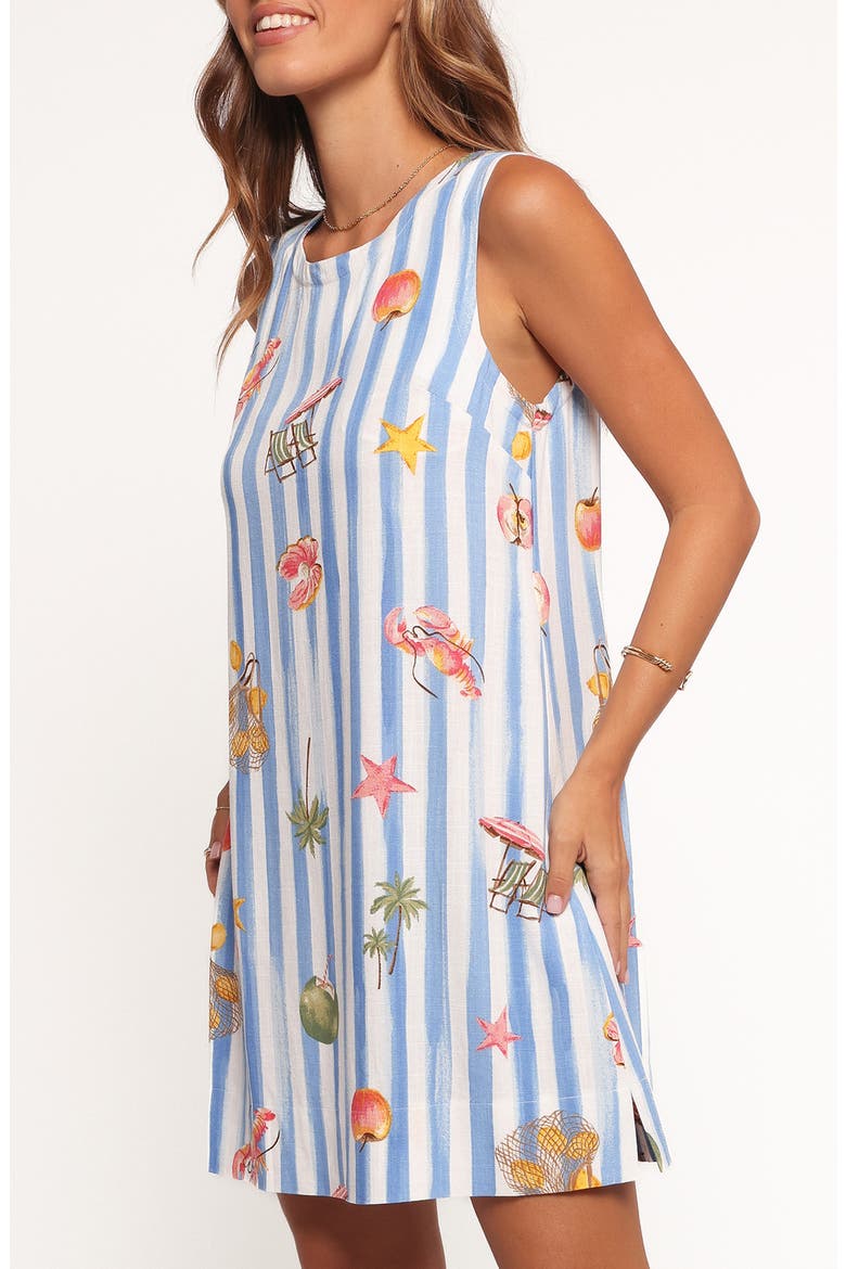 Zoe Stripe Vacation Print Minidress, Alternate, color, ESME