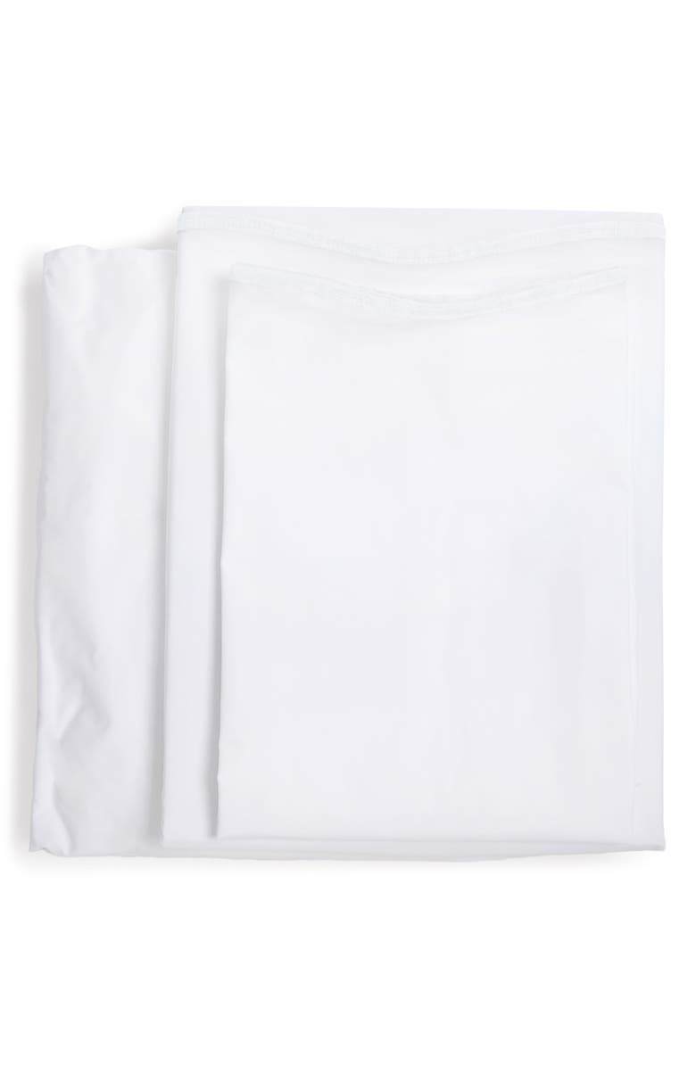 Pom Pom at Home Skylar Set of 2 Cotton Percale Pillowcases, Main, color, White/ White