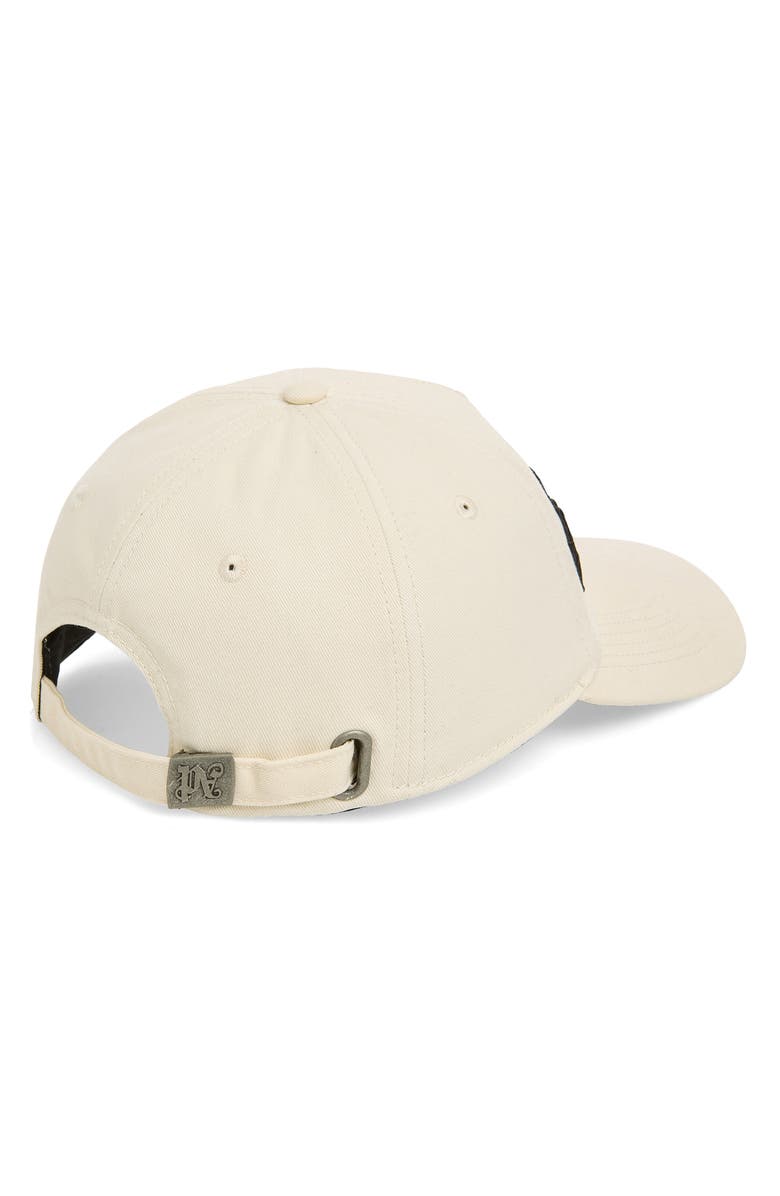 Palm Angels Logo Embroidered Baseball Cap, Alternate, color, White