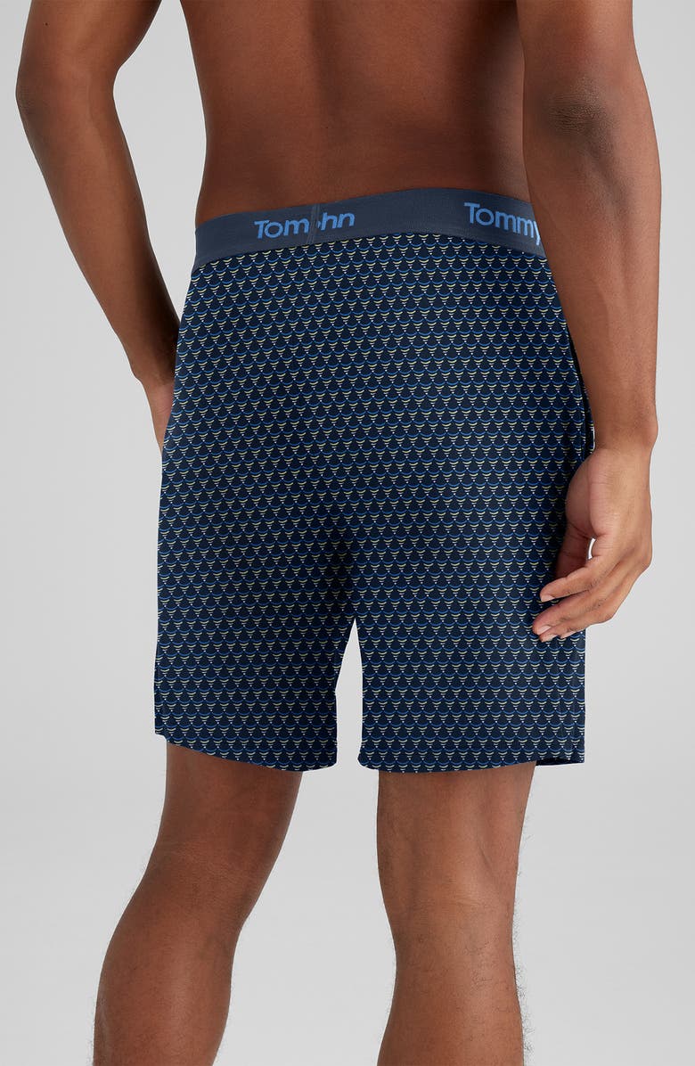 Tommy John Second Skin Modal Blend Pajama Shorts, Alternate, color, Echo Geo Dress Blues