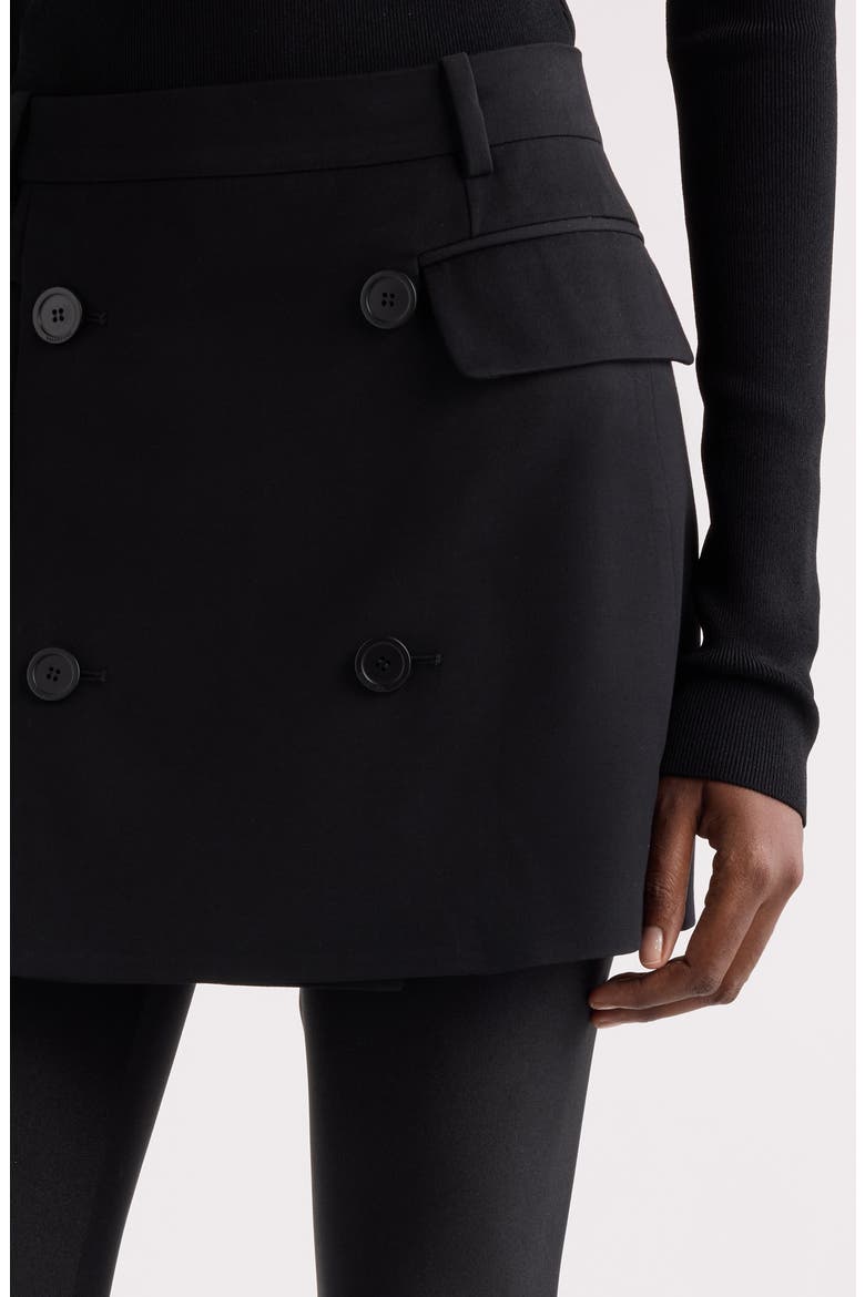 Tailored Twill Miniskirt, Alternate, color, 1000 BLACK