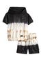 Kids' Tie Dye Short Sleeve Hoodie & Shorts Set