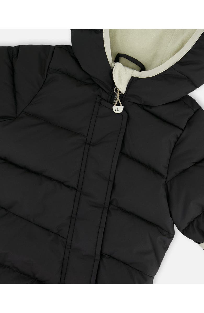 Deux par Deux Baby Unisex One-Piece Compressible Snowsuit Black For Baby, Alternate, color, 