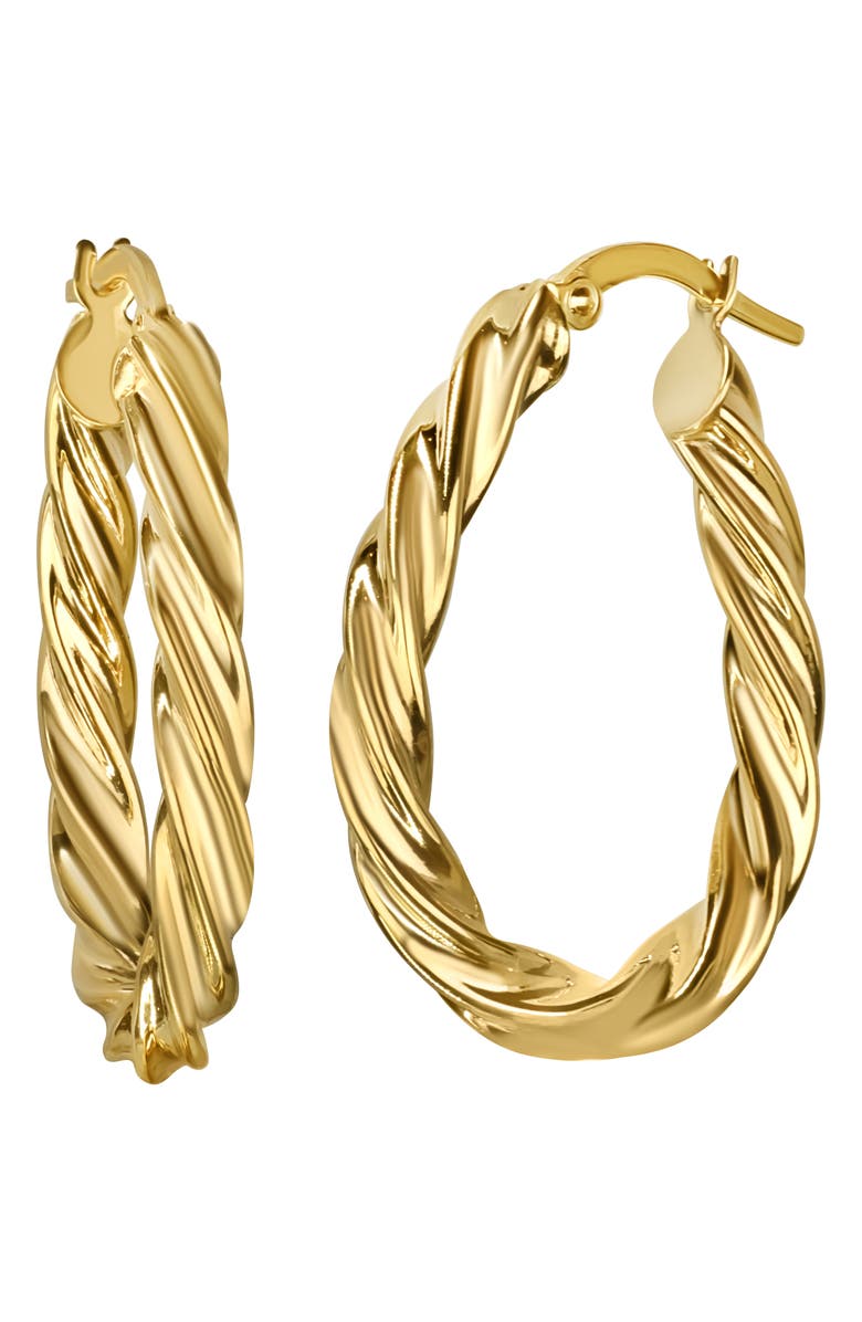 Bony Levy 14K Gold Twisted Hoop Earrings, Main, color,