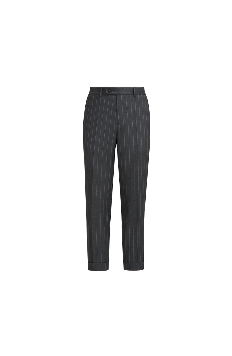 Brunello Cucinelli Wide chalk stripe trousers, Main, color, Grey