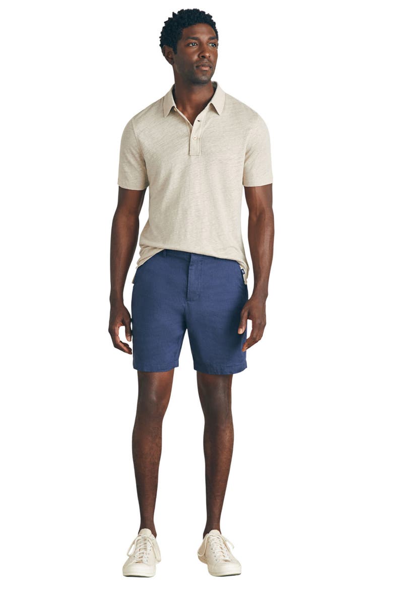 Movement Flex Linen & Organic Cotton Blend Shorts, Alternate, color, DEEP SEA NAVY
