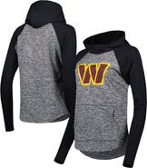 G-III 4HER BY CARL BANKS Women's G-III 4Her by Carl Banks Heathered Gray/Black Washington Commanders Championship Ring Raglan Pullover Hoodie