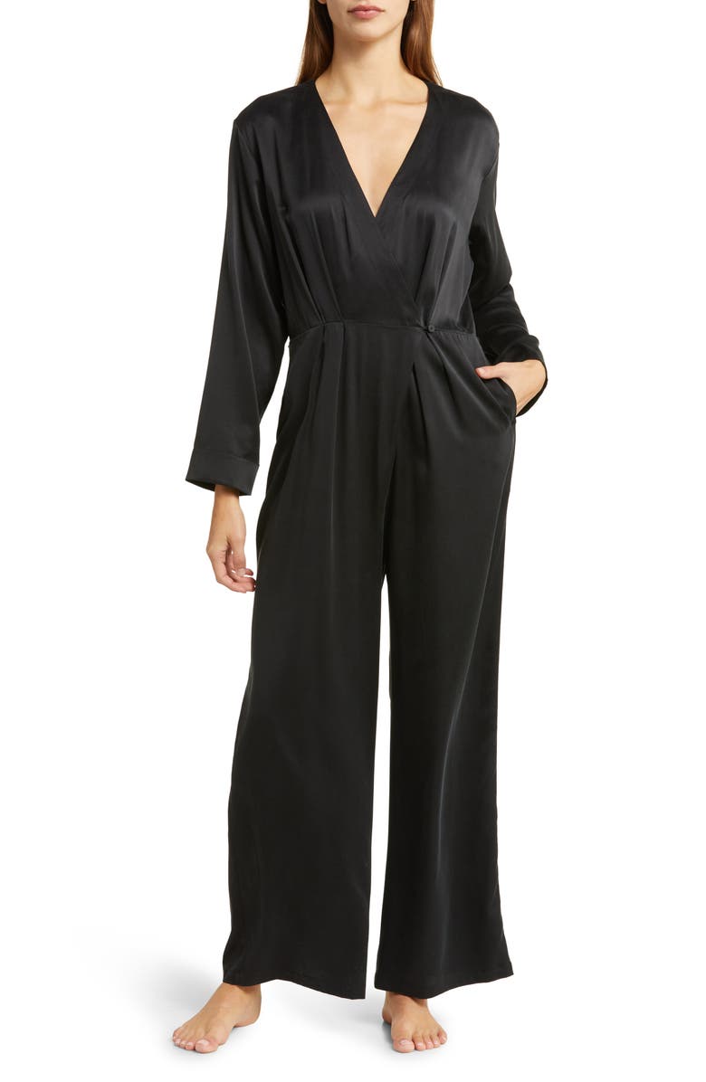 Lunya Long Sleeve Washable Silk Jumpsuit, Main, color, 