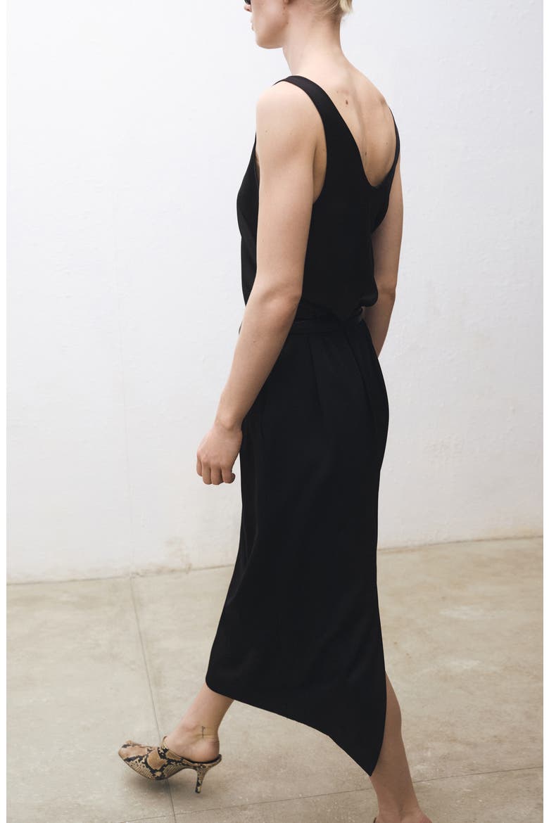 Gathered Maxi Skirt, Alternate, color, BLACK