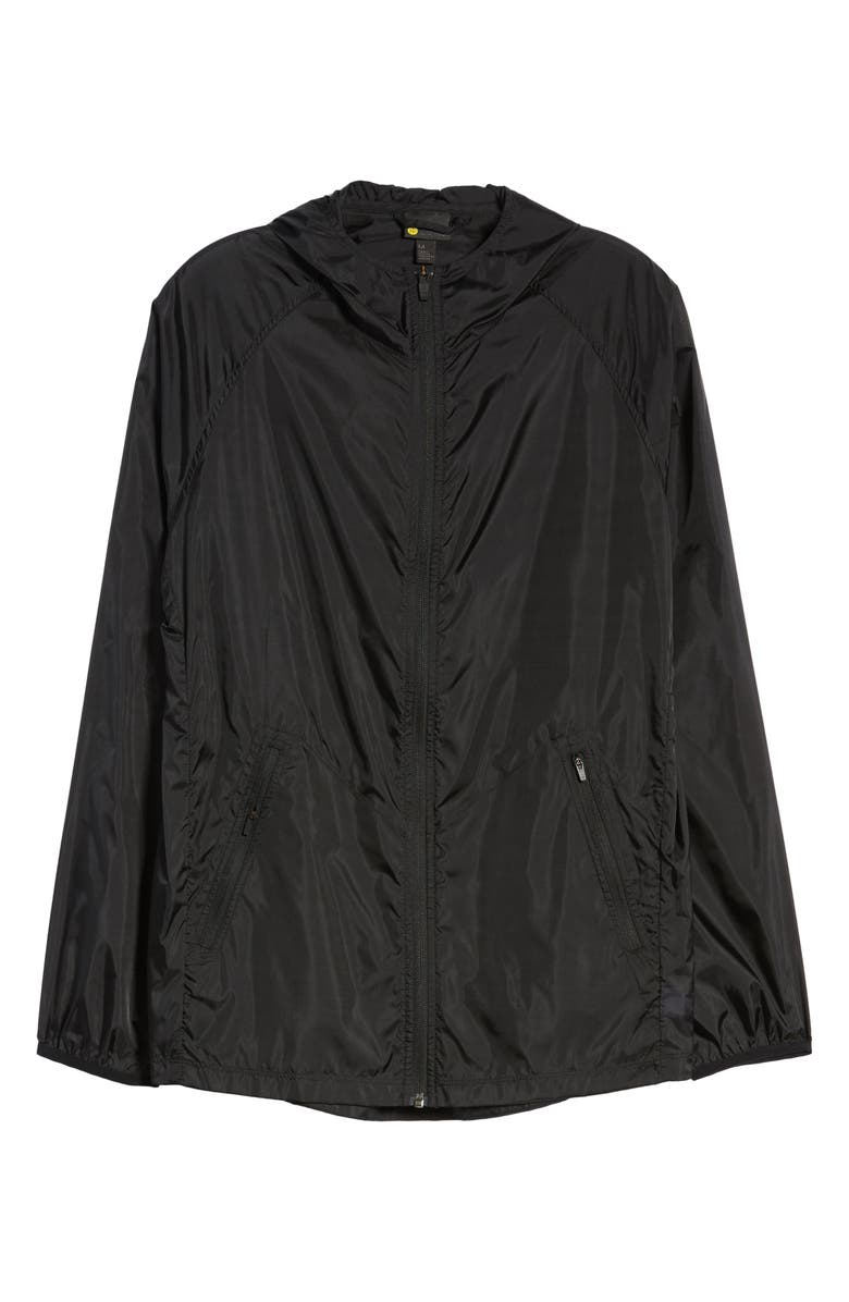 Zella Hooded Nylon Windbreaker, Alternate, color,