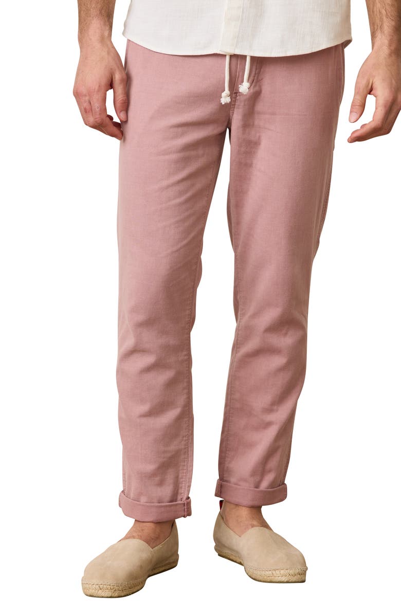 Marine Layer Saturday Stretch Beach Pants, Main, color, Faded Brick