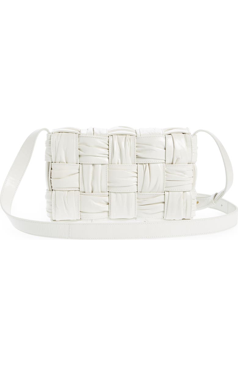 Bottega Veneta Cassette Plissé Intrecciato Leather Crossbody Bag, Alternate, color,