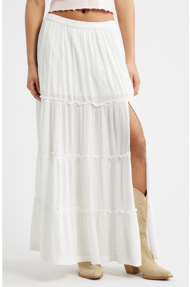 Tiered Maxi Skirt, Main, color, IVORY