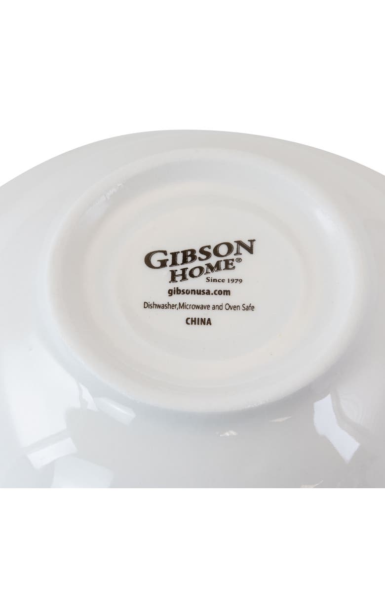 Gibson Home Noble Court 7 Inch Fine Ceramic Bowls 12 Piece Set, Alternate, color, White