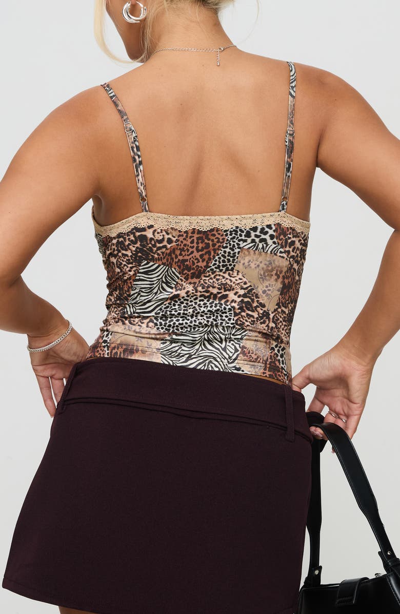 Princess Polly Lepaisley Animal Print Camsiole, Alternate, color, 