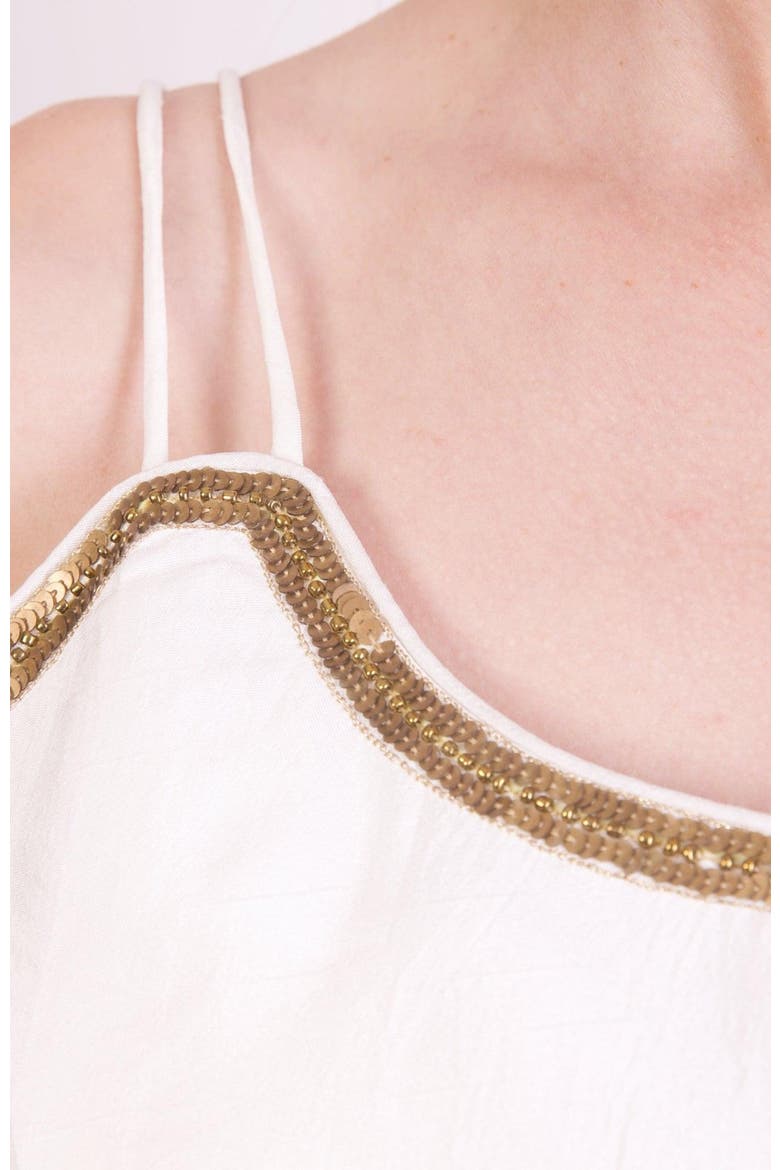 Neve Sequins Embroidered Blouse, Alternate, color, White