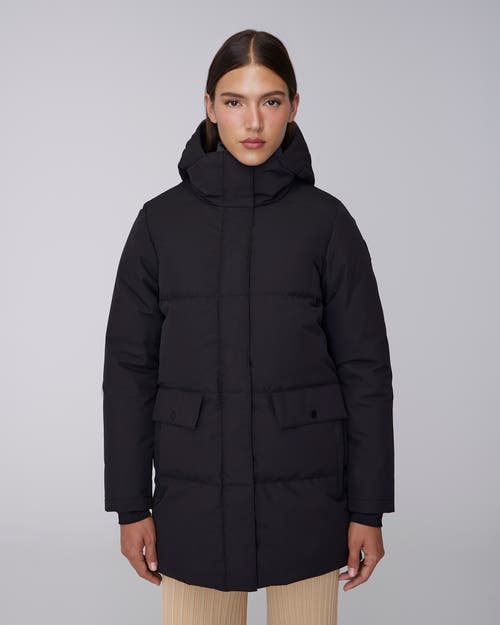 Quartz Co. Chloe | Hooded Down Winter Jacket In Black