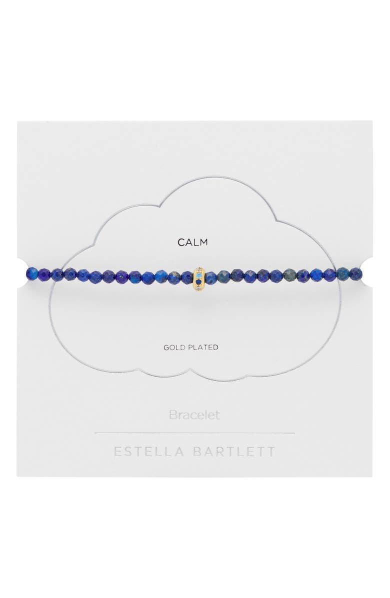Estella Bartlett Amelia Lapis Lazuli Slide Bracelet, Alternate, color, Gold