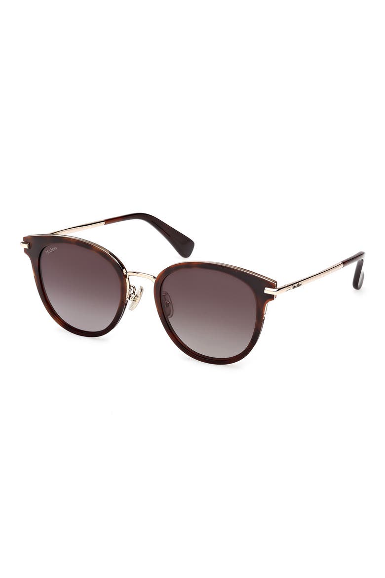 54mm Round Sunglasses, Alternate, color, DARK HAVANA / GRADIENT BROWN