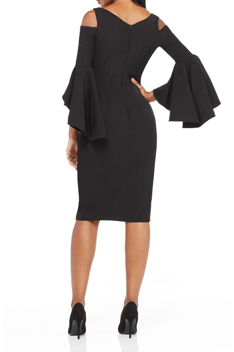 Cold Shoulder Dress, Alternate, color, BLACK