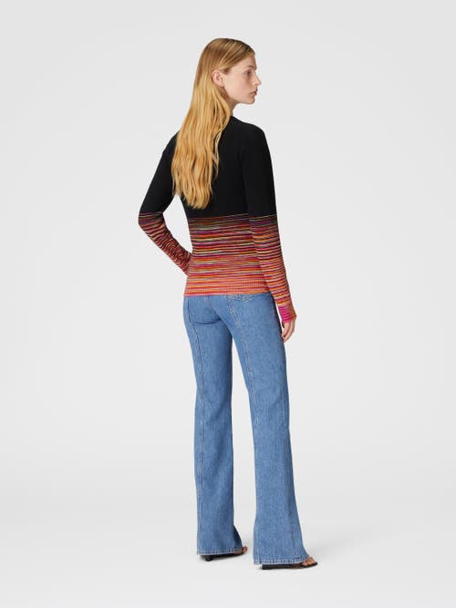 Shop Missoni Dégradé Slub Cashmere Sweater With V-neck In Multicoloured