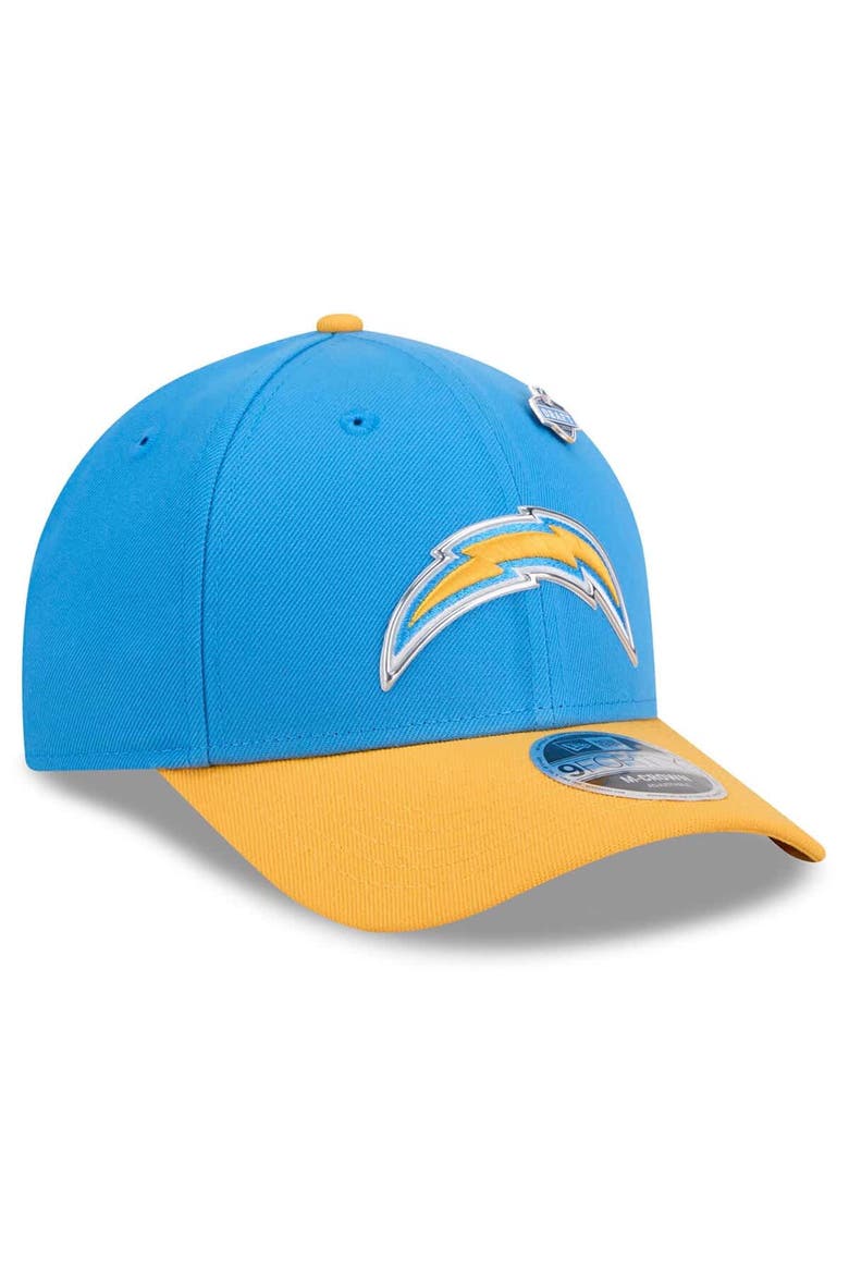 Men's New Era  Powder Blue/Gold Los Angeles Chargers 2026 NFL Draft 9FORTY M-Crown Adjustable Hat, Alternate, color, Powder Blue