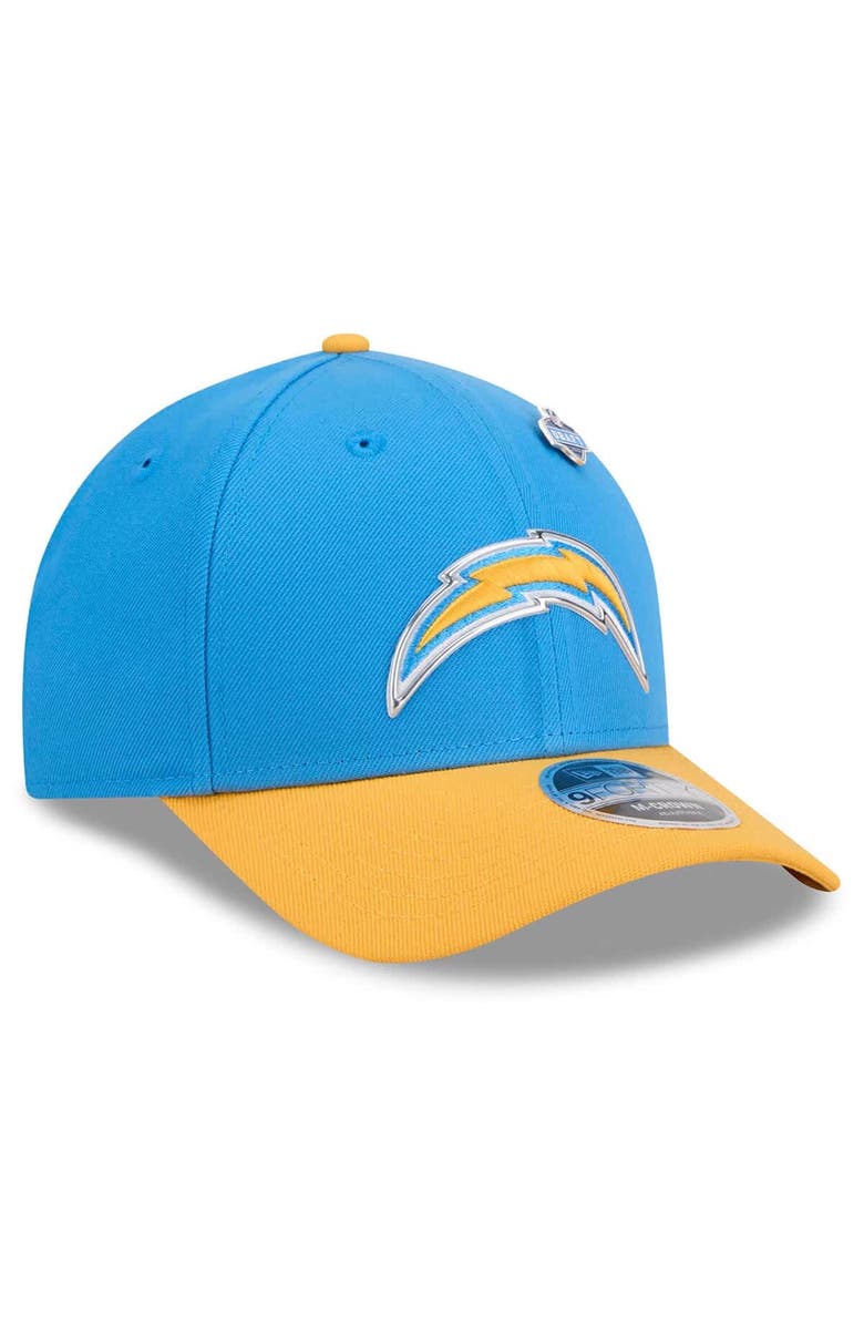 New Era Men's New Era  Powder Blue/Gold Los Angeles Chargers 2026 NFL Draft 9FORTY M-Crown Adjustable Hat, Alternate, color, Powder Blue
