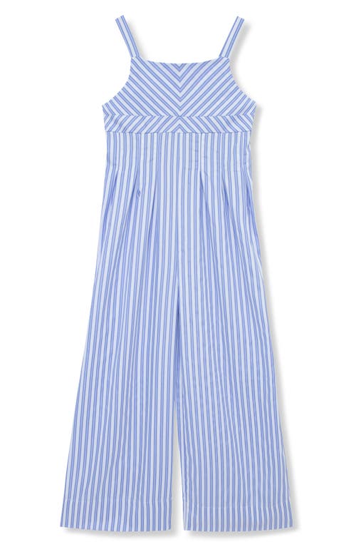 Habitual Kids Kids' Stripe Wide Leg Jumpsuit In Blue