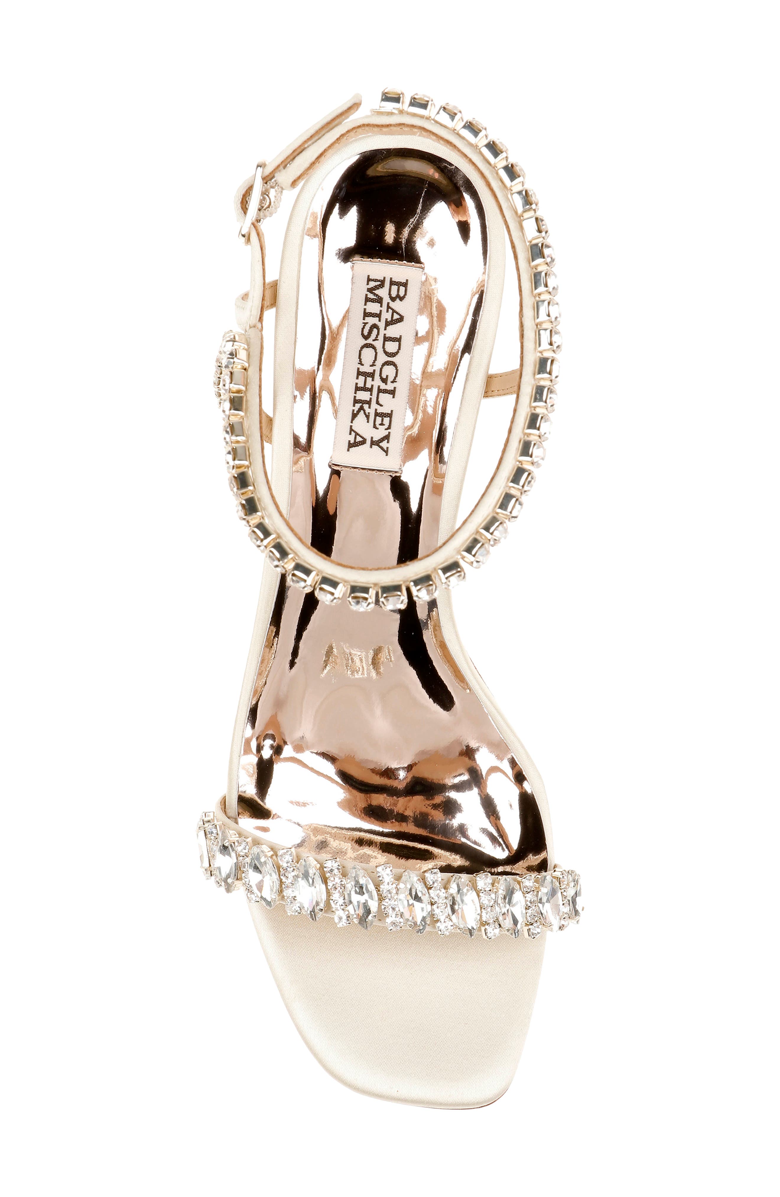 Badgley Mischka Collection Badgley Mischka Marilee Ankle Strap Sandal, Alternate, color, Ivory