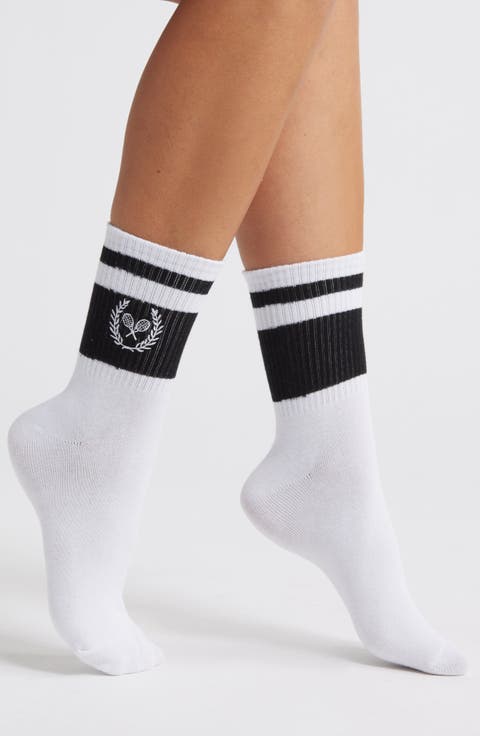 Tennis Club Stripe Crew Socks
