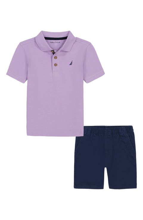 Short Sleeve Polo & Woven Shorts Set (Baby)