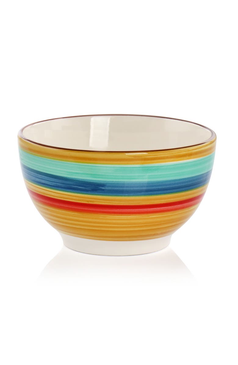 Gibson Home Rainbow 12 Piece Stoneware Dinnerware Set  Multi, Alternate, color, Yellow