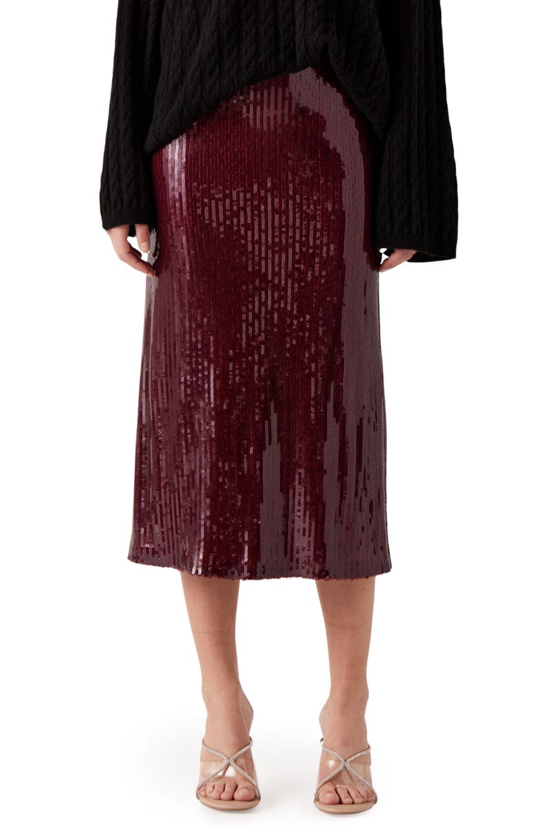 Sophie Rue Elia Sequin Midi Skirt, Main, color,