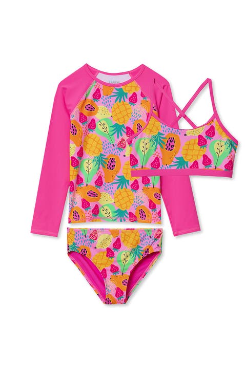 Big Girls 3 Piece UPF 50 Sun Protection Rash Guard Set