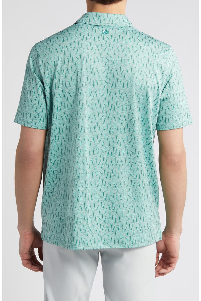 XC4® Guitar Print Performance Polo, Alternate, color, GREEN