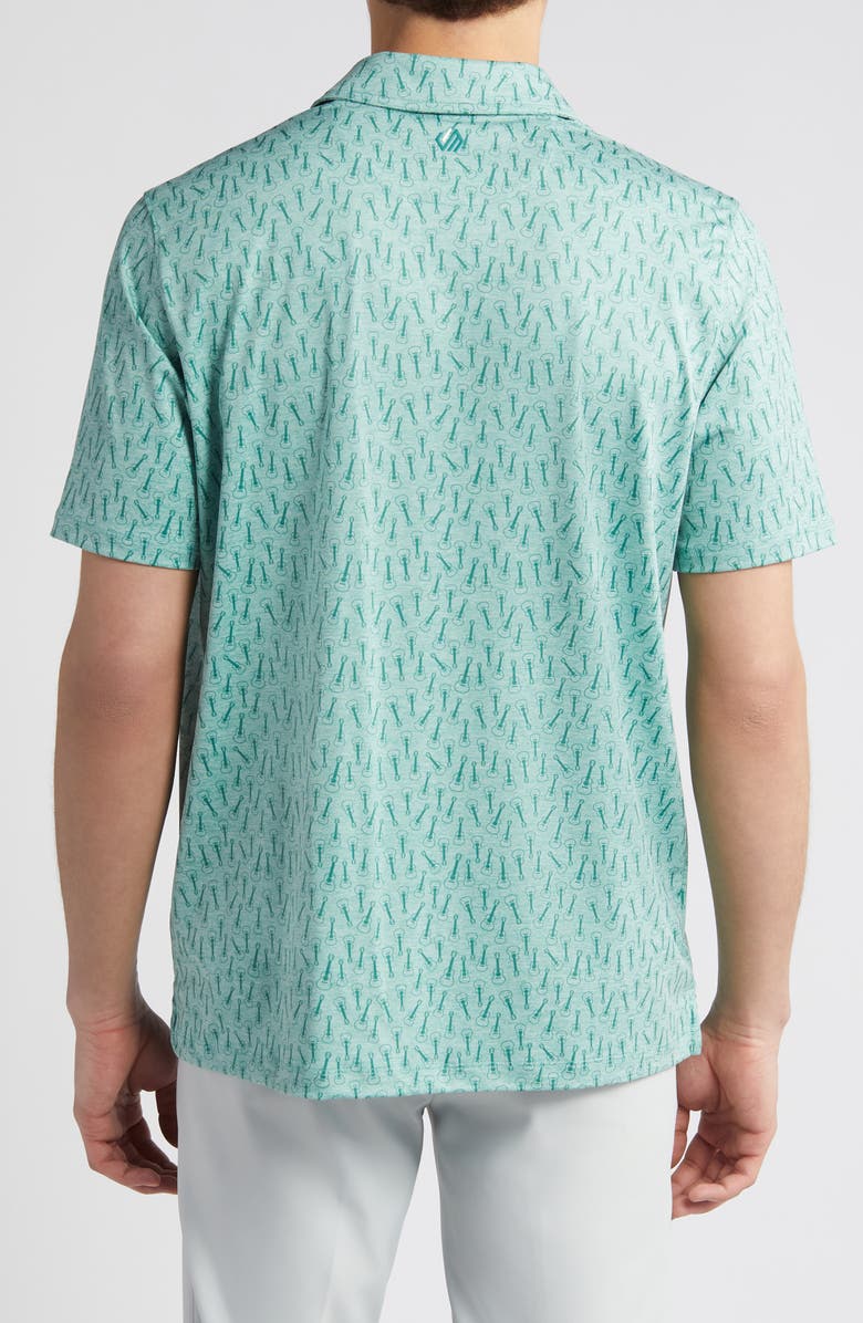 Johnston & Murphy XC4<sup>®</sup> Guitar Print Performance Polo, Alternate, color, Green