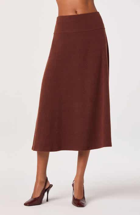 ASTR the Label Knit Midi Skirt