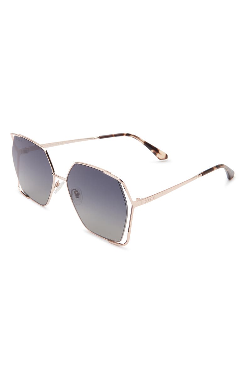 DIFF Donna IV Square Sunglasses, Alternate, color, Champagne