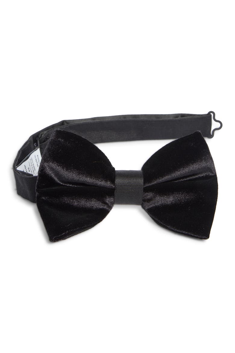 Velvet Bow Tie, Main, color, BLACK
