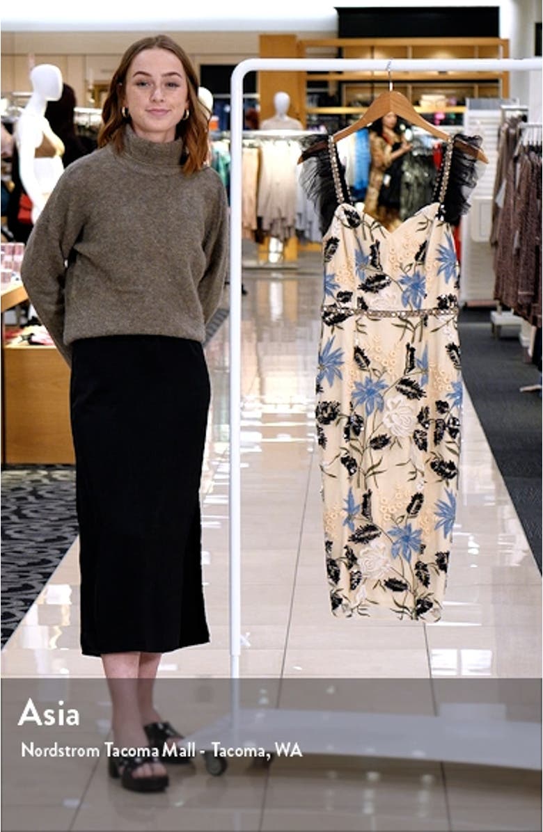 Showstopper Embroidered Sequin Dress, sales video thumbnail